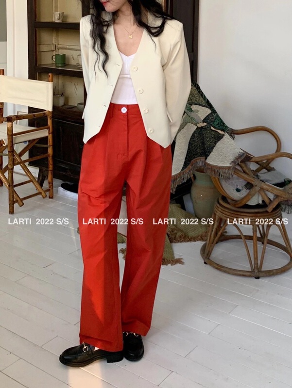 New year in early spring! [larti] simple solid color versatile casual pants 11108# ll