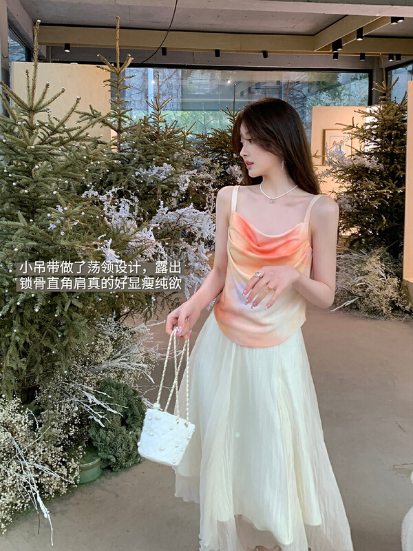 New in early summer! [x · h studio] gentle wind high waist fairy slim A-line skirt 2043# ozq