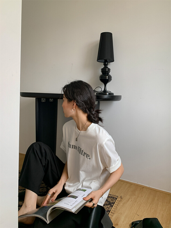 [choose] simple and versatile foreign style casual short sleeve T-shirt 9318# CSX