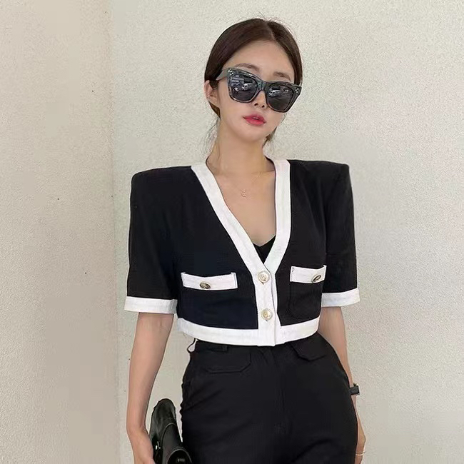 [noodles] Korean version Xiaoxiang short sleeved shirt 8907# ozq