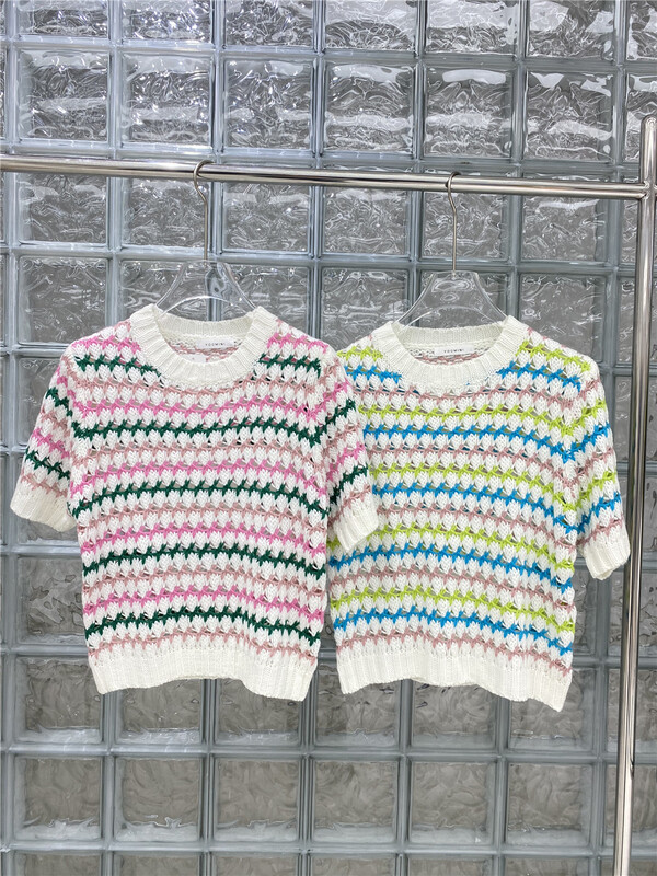 Cxdhh / new in early spring! [strict selection - planting grass and trees] Korean striped short sleeved warm sweater xc16-17210-z# jhy