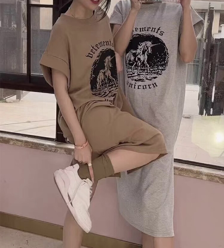 [jun.t] letter printed fashion dress 6007# PCZ