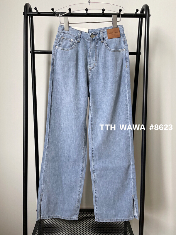 【WAWA】韓版百搭直筒牛仔褲  08623#  OZQ