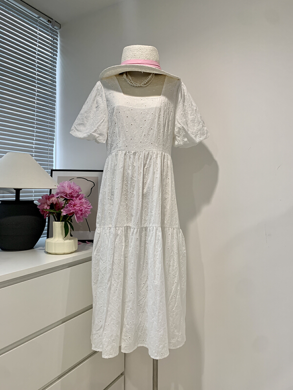 [A.C] Korean style square neck embroidered dress 11036# LSL