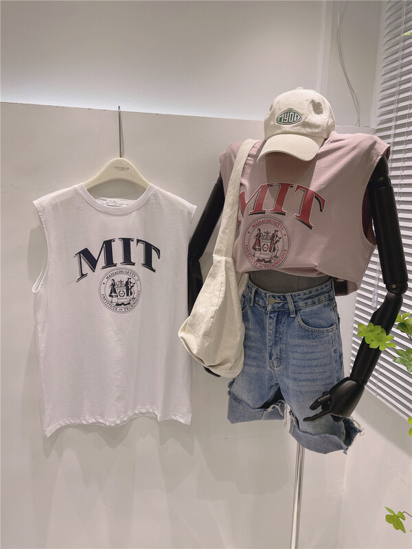 [Tiantian family] letter printed Pullover short sleeve T-shirt 0177a# WTT