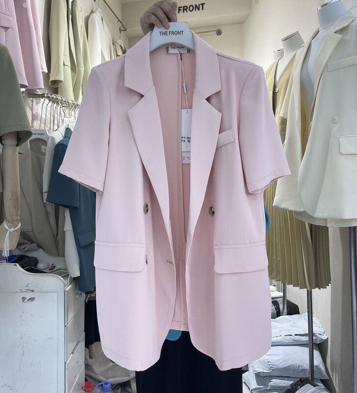 New in early summer! [the front] Korean short sleeve button suit 2028# Cl