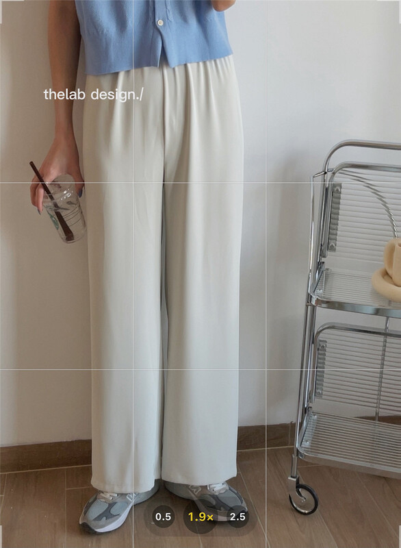 goods in stock! Five colors! [the lab] Elastic Waist Wide Leg versatile casual pants 2107# zxx