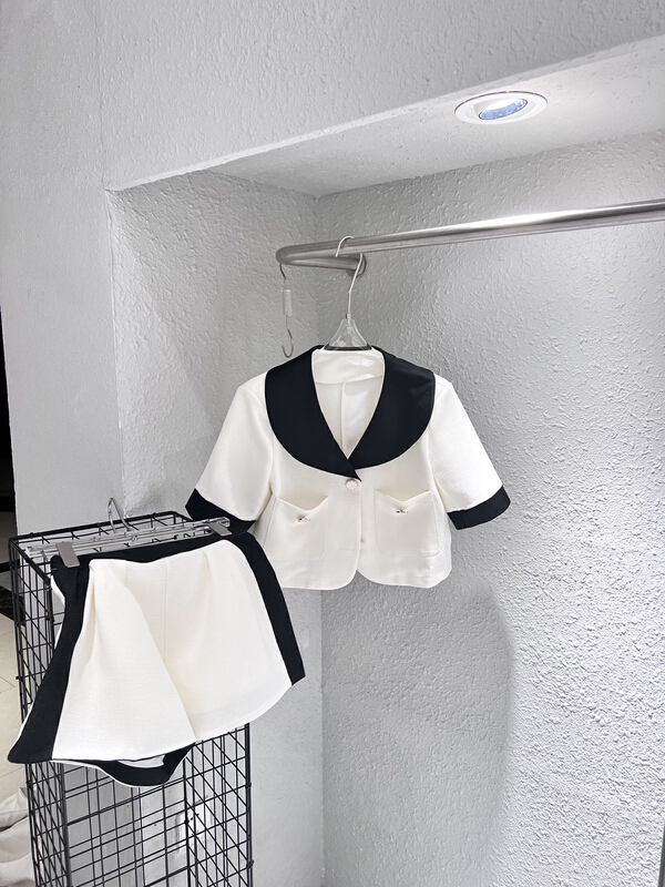 goods in stock! New in early summer! [Feimao Philippine cat] fashion shirt + comfortable casual shorts two piece suit ym-7488# LSL