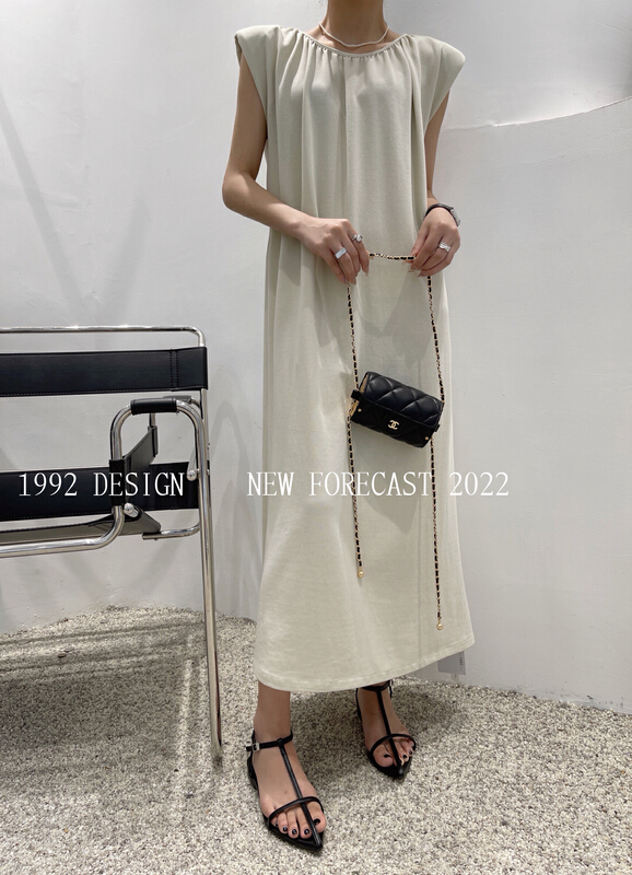 [1992] pleated lady dress (with belt) 3756# L