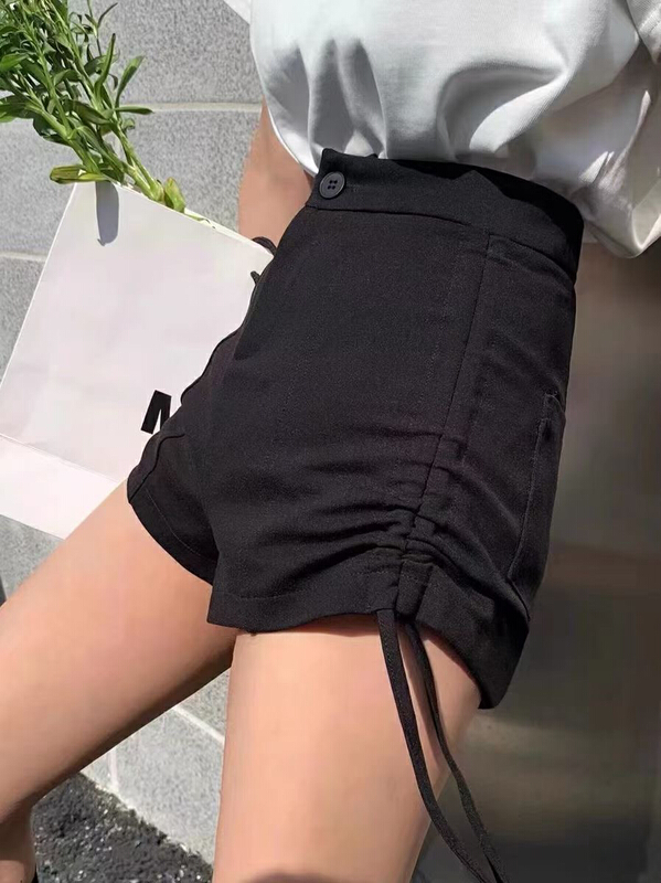 初夏上新!【GANGAN】抽繩系帶高腰百搭外穿休閒短褲  1257#  CL