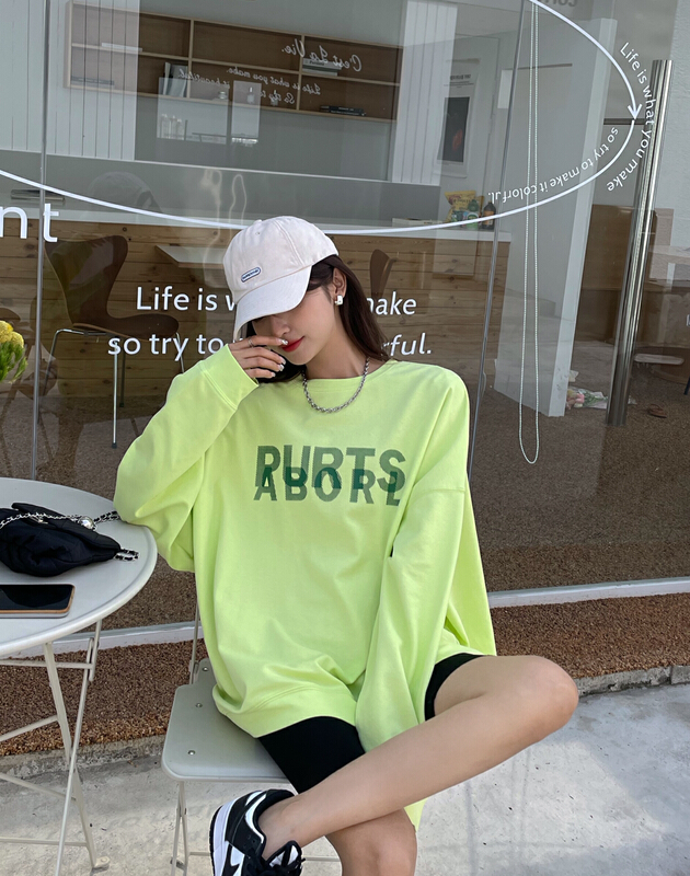 goods in stock! [keyboard] Korean letter versatile loose sweater h-5538# LSL