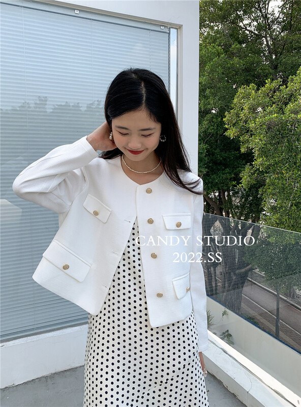 goods in stock! [candy] small fragrance temperament and texture short coat ys2-9007# ZSY