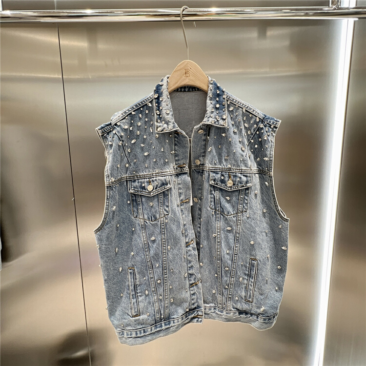 Early spring! [bobo1972] nail bead fashion versatile vest 219992# XYJ