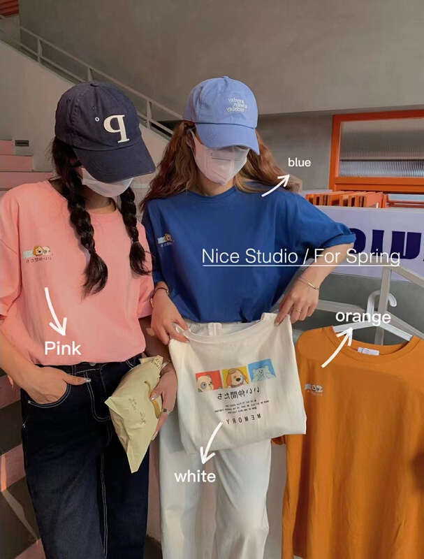 New in early summer! [naisijia nice studio] Korean versatile cartoon short sleeve T-shirt 9929# zxl
