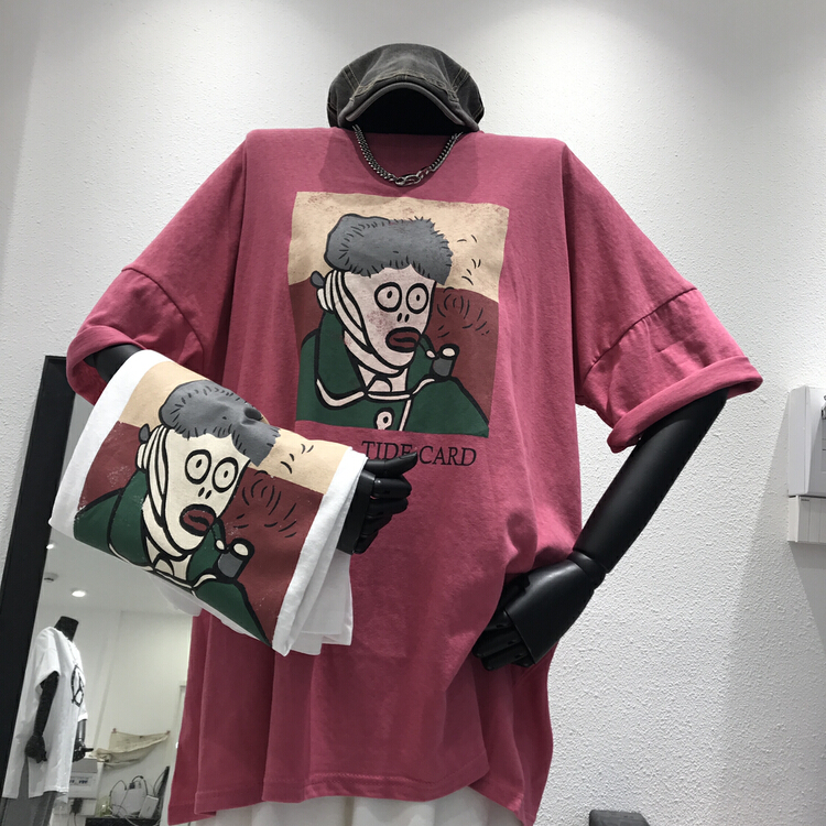 【MISU米素】休閒寬鬆印花短袖T恤  6617#  LL