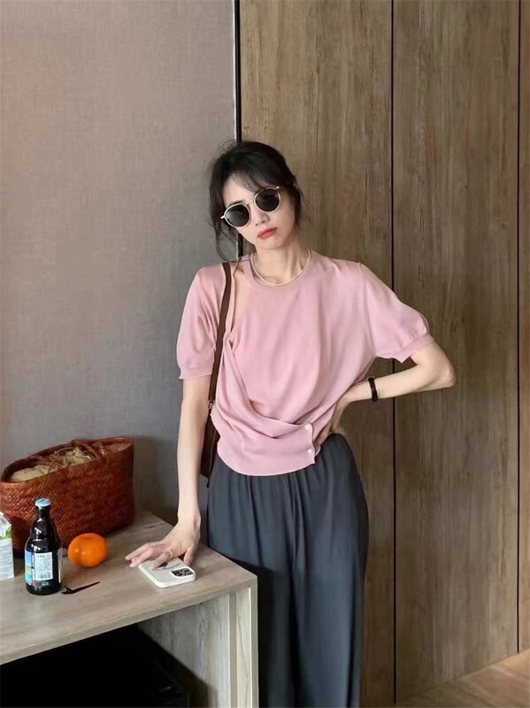 goods in stock! New in early summer! [OA] niche design knitted shirt 1519# XYY