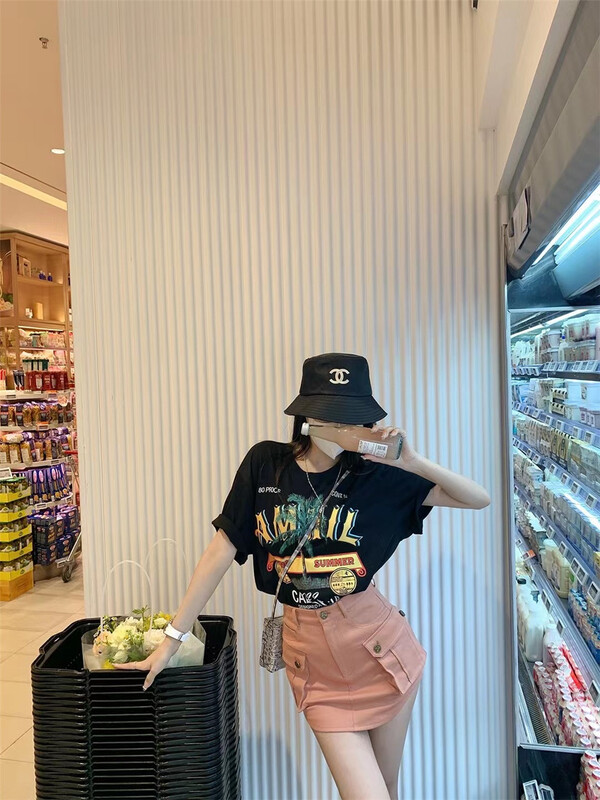 [MS studio] car fashion versatile short sleeve T-shirt 9151# PCZ