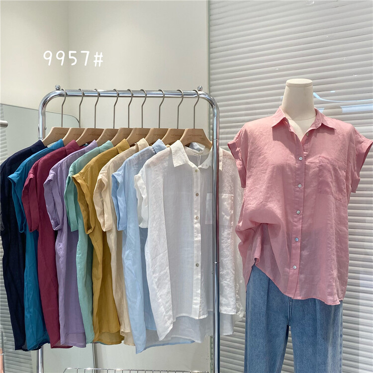 [fifteen moon] Korean version versatile sleeveless Pocket Shirt 9957\cls