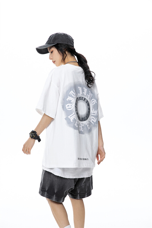 [Tess] high street style, national fashion, design sense, minority men's and women's short sleeved T-shirt stt051# ZZL