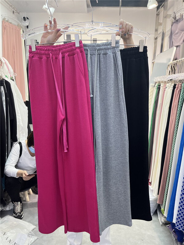 goods in stock! [Yan Xi] elastic waist fashion wide leg casual pants 8796# LSW