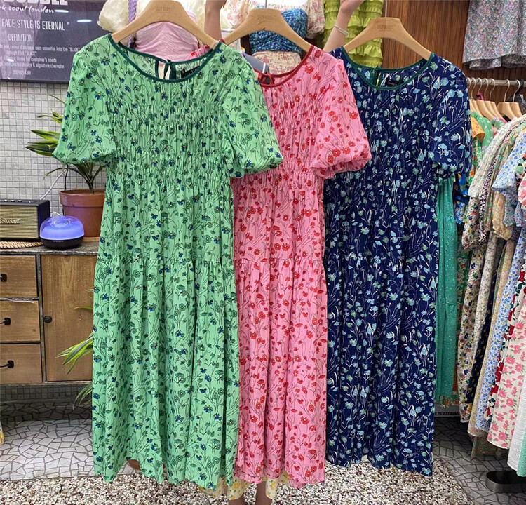 [suzybubble] round neck fashion floral dress 8622# WPL