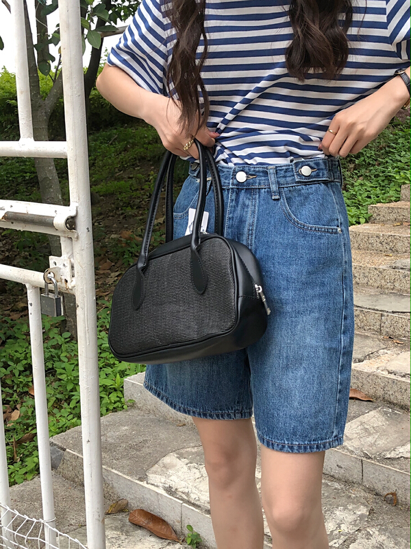 [meet me] Korean casual skinny denim shorts 61225# ll