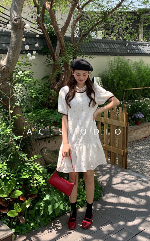 New in early summer! [A.C] Korean style hand embroidered dress 11368# LSL