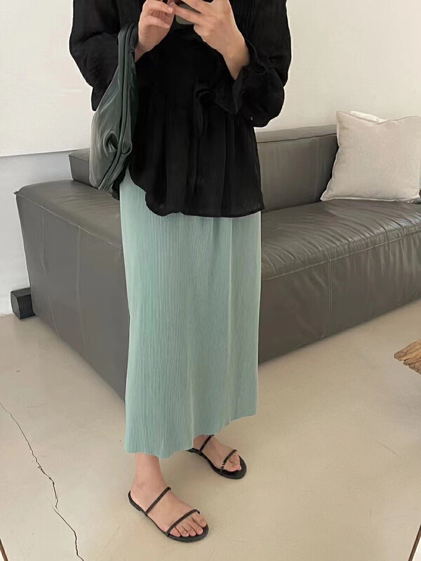goods in stock! [Chen] Korean slim high waist skirt 3173# hjy