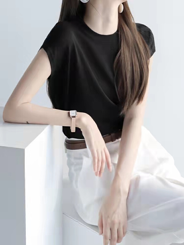 New year in early spring! [city light] slim Pullover round neck design ice silk linen sweater 99012# XJ