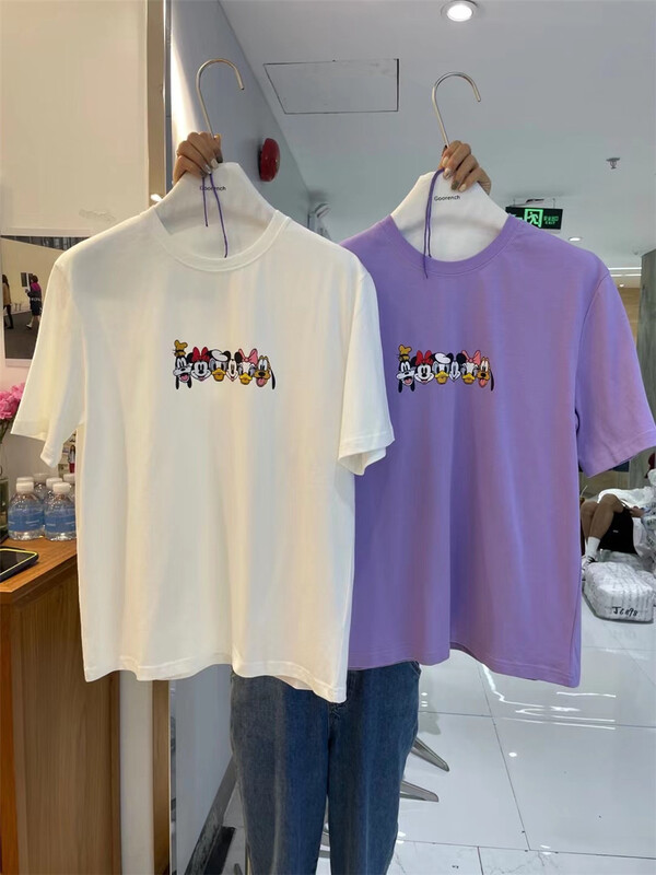 New in early summer! [cool wow] funny cartoon Disney pattern versatile short sleeve T-shirt wt099# CLS