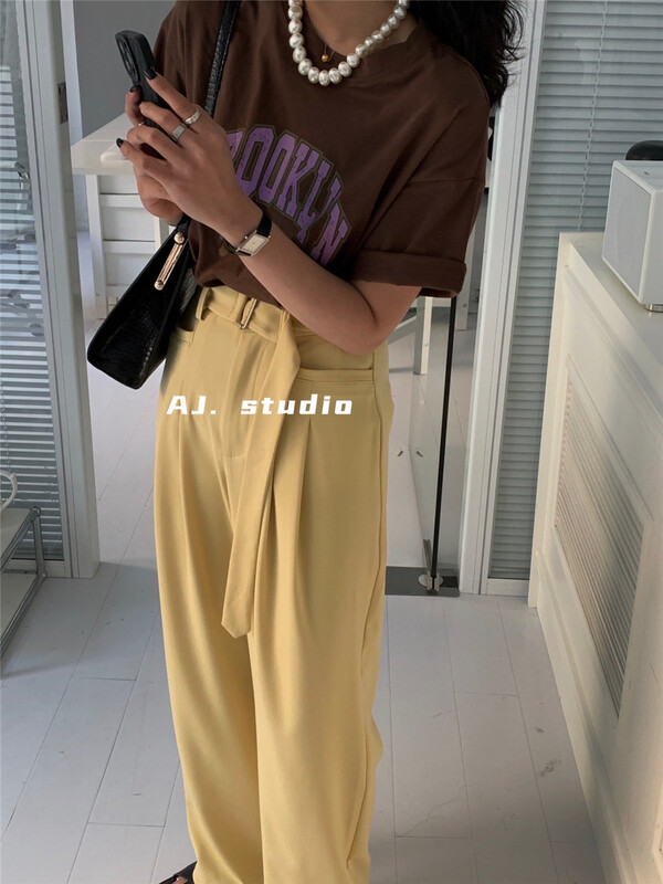 New year in early spring! [AJ. Studio] letter fashion round neck printed short sleeve T-shirt 9168# ll