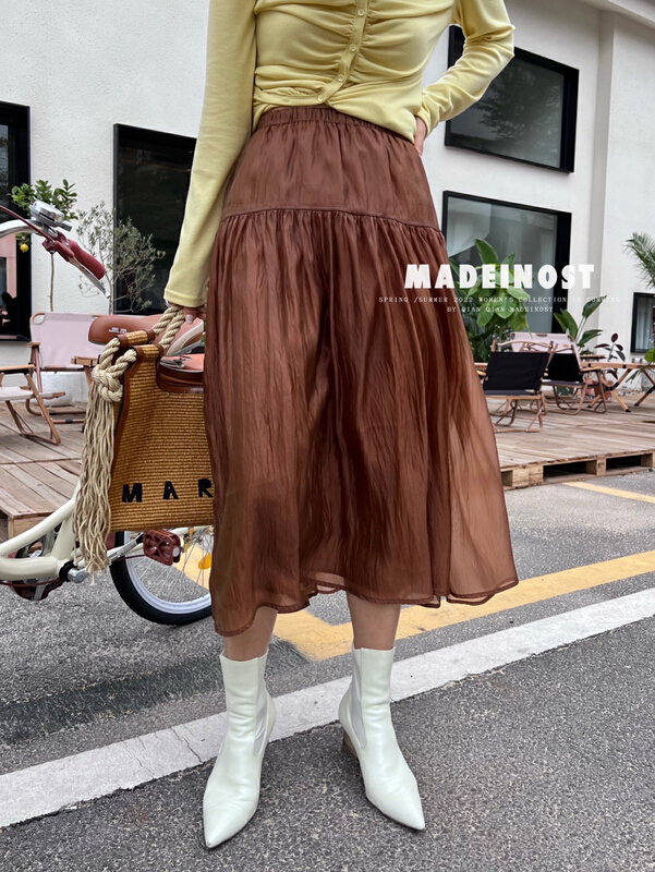 New year in early spring! [OSHA madeinost] high-grade pearlescent yarn puffy skirt 86015# ll