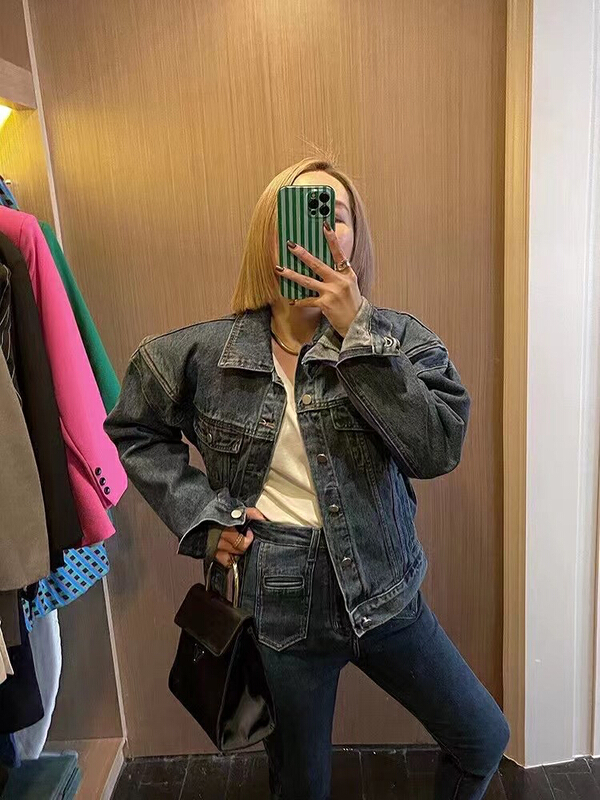 New year in early spring! [K2 design] denim jacket ys1-n624# WTT with wide shoulder cut design