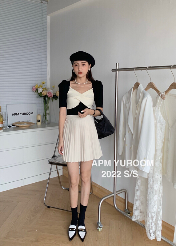 goods in stock! New year in early spring! [APM yuroom] sweet bow short sleeve sweater 22133# LSL