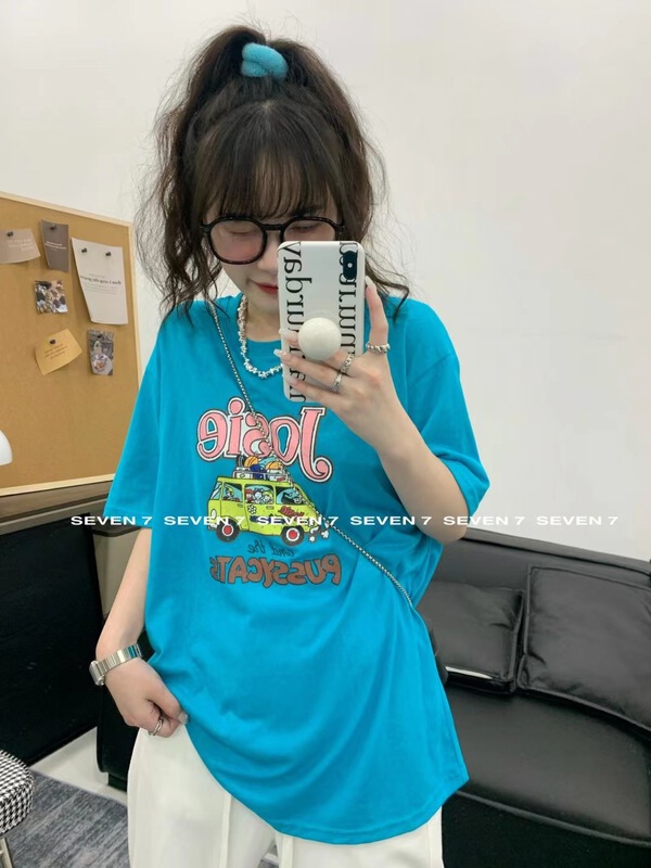 [seven 7] backless versatile Korean Short Sleeve T-shirt 8214# WTT