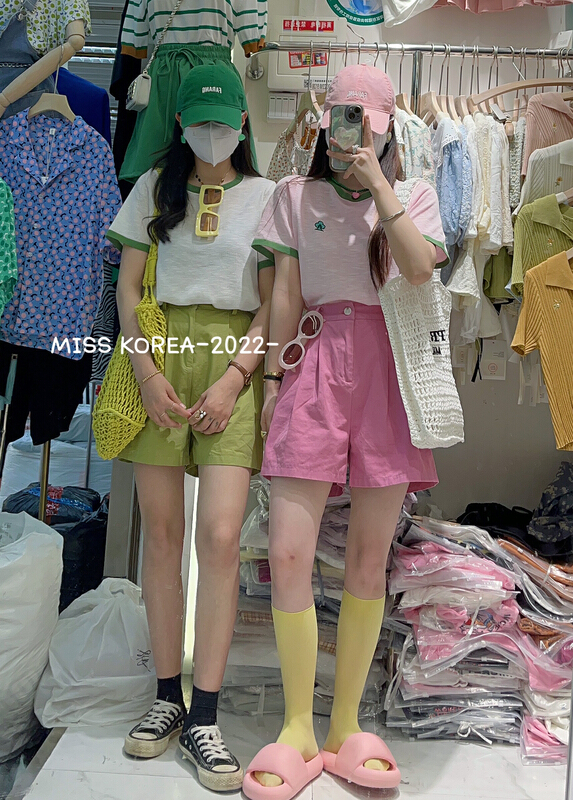 New in early summer! [Miss Korea] crew neck loose embroidery T-shirt 6553# HBx