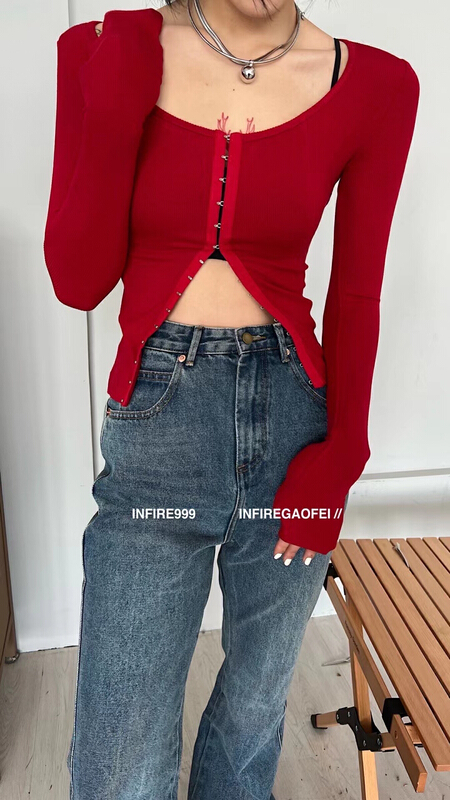 Original price 77.83! New year in early spring! [yhpi] fashionable round neck versatile blouse 2628# JJ