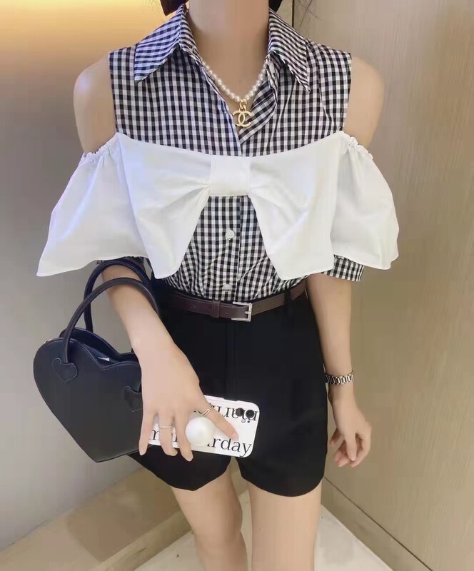 [ya. Mei] Plaid fashion Korean shirt 6366# ll