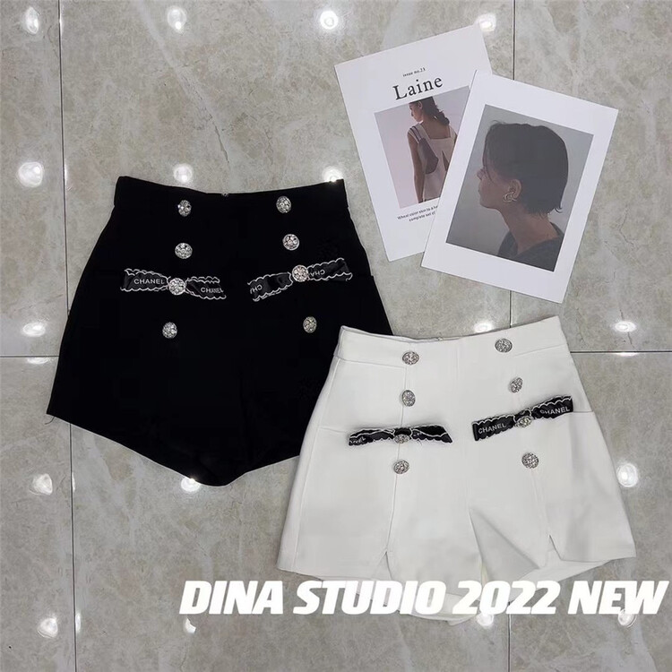 [d.ina] high waist button bow casual shorts (detachable with bow) 11253# JJ