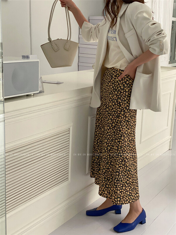 [in by in] Korean floral slim skirt 0355# ZSY