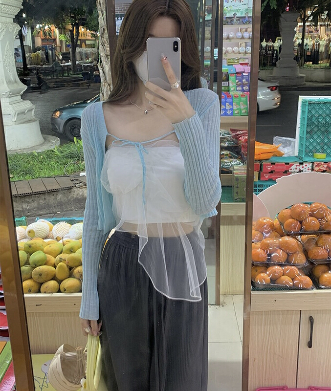 [Amanda] candy colored ice silk versatile sunscreen shirt 9601# PCZ
