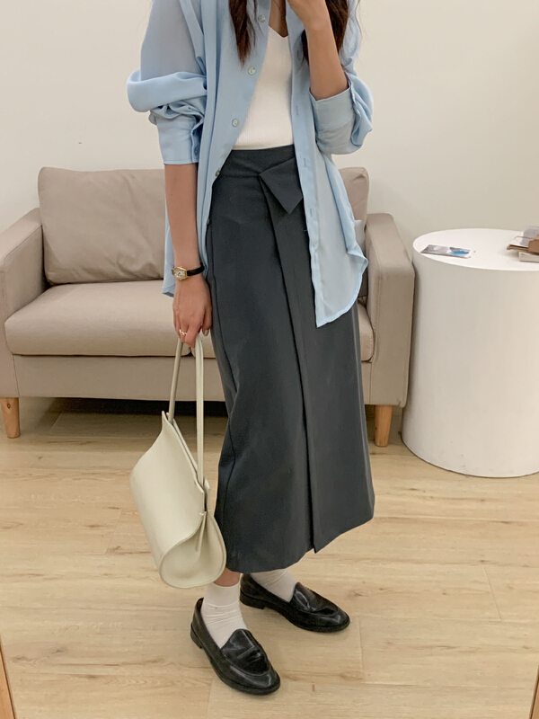 goods in stock! New in early summer! [Tn] Korean style, Hong Kong style, retro and versatile skirt 5153# cqw