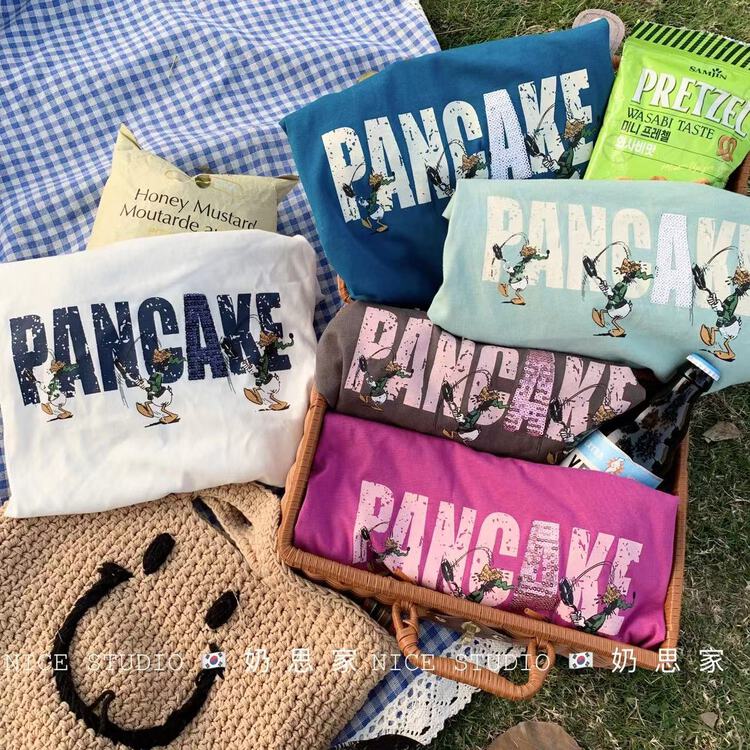 New in early summer! [naisijia nice studio] Korean personalized letter Sequin short sleeve T-shirt 1672# zxl