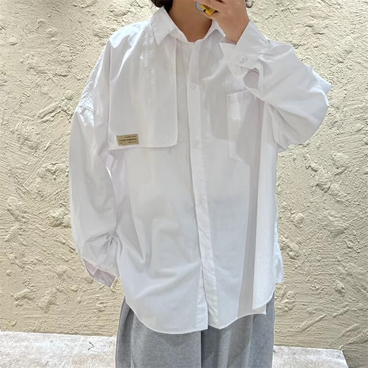 New year in early spring! [original by hnhl] Korean breasted Pocket Shirt 17995# L