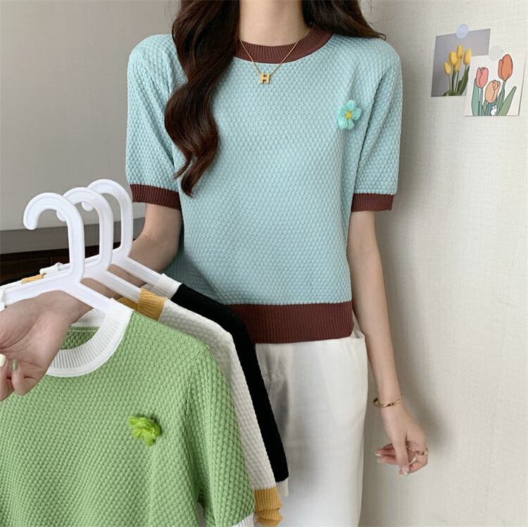 [f · P] design sense waffle niche sweater (detachable with small flowers) 61576# HBx