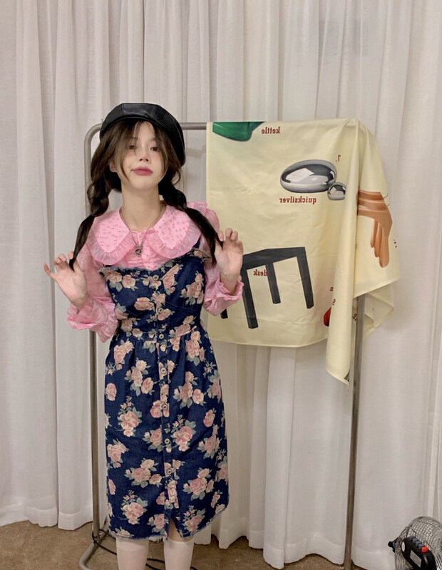 New year in early spring! [LML] ladies fashion flocking doll collar shirt l8311# ozq
