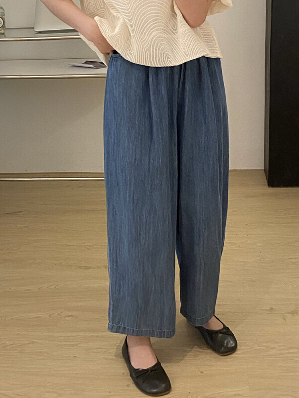 [tototellme] Korean loose tie jeans 20433# HBx
