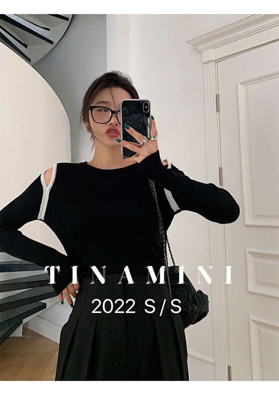 goods in stock! New year in early spring! [tinamini] design comfortable Korean sweater 2202-1# hjy
