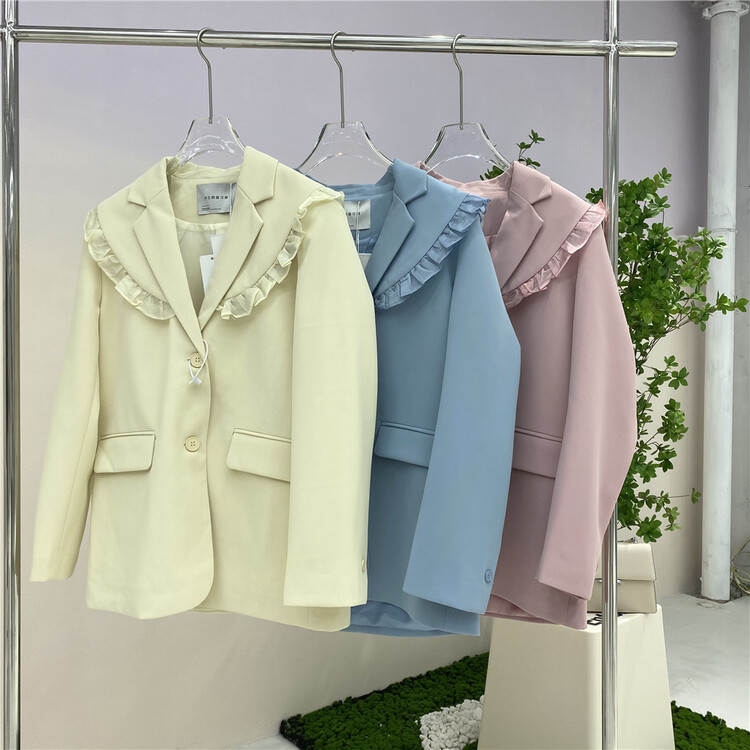 New year in early spring! [HS custom made in Korea] Korean version lotus leaf sweet design suit 65008# hjy