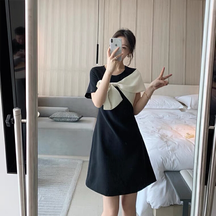 [come and see] bow tie mid high waist dress (dress only) 0019# JJ